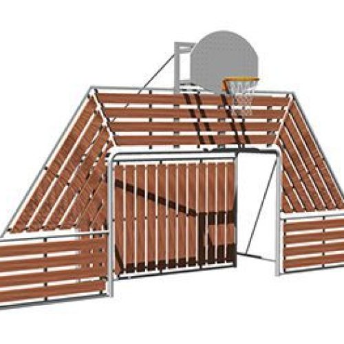 Врата и кош за мини игрище DP716