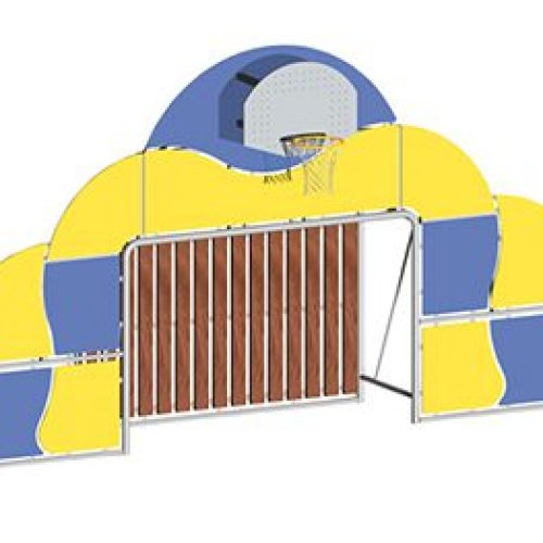 Врата и кош за мини игрище DP702