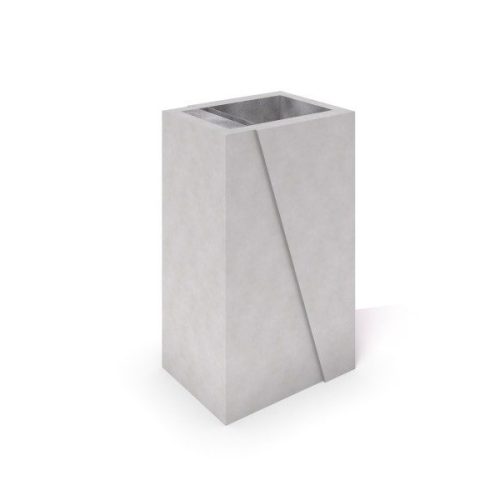 Кошче за боклук от бял бетон DECO 01 IPST-03-DCRB-01/ST-03-DCRS-01