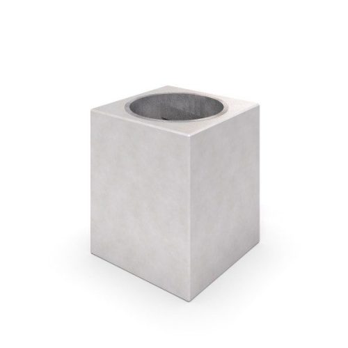 Кошче за боклук от бял бетон DECO 02 IPST-03-DCRB-02/ST-03-DCRS-02