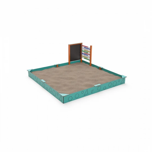 Sandbox 3 × 3 m με πίνακα ζωγραφικής και οροφή – VVZ-VZPD004