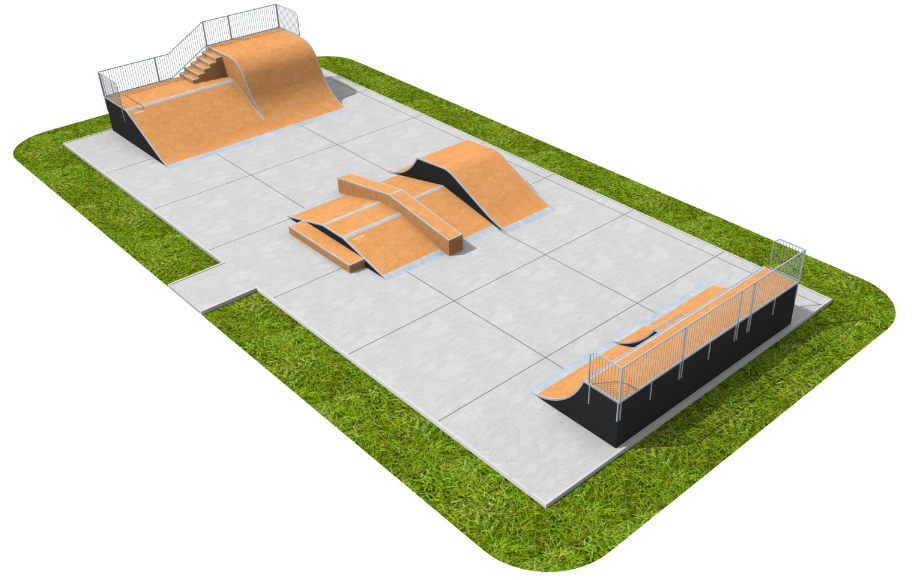 Modular skateboard park MSP12- κατά προσέγγιση τοποθεσία