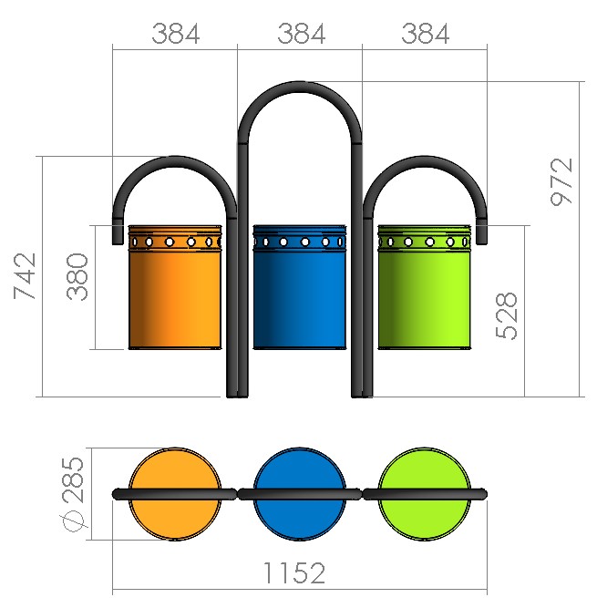 Contenedores para reciclaje, modelo P21 - Image 3